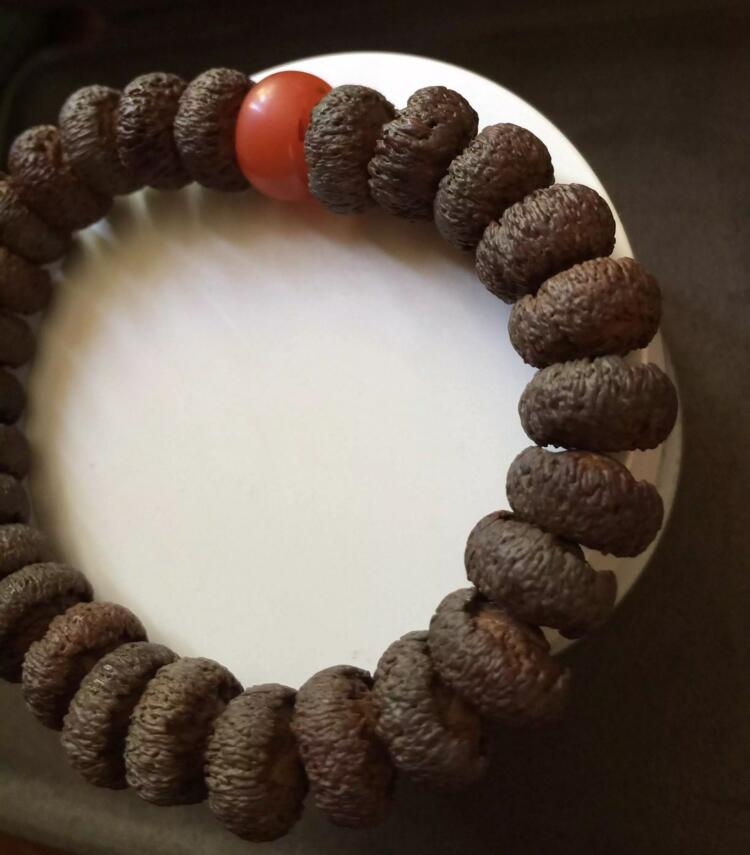 蓮花菩提子配南紅手鏈