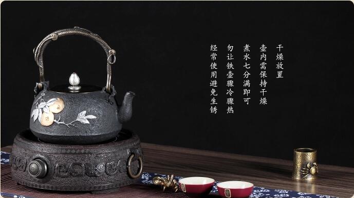 日本鐵壺純手工鑲銀茶壺，日本鐵壺歷史