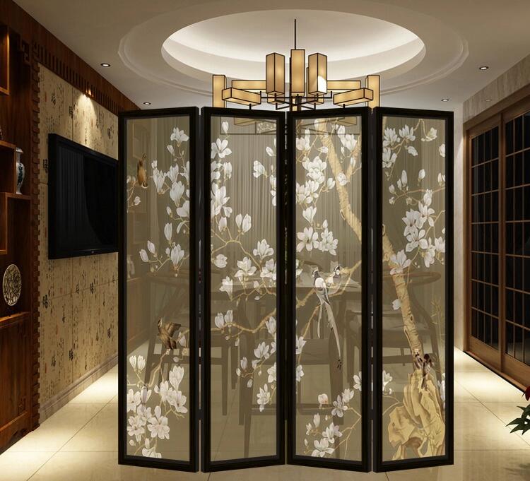 時尚簡約中式實木屏風