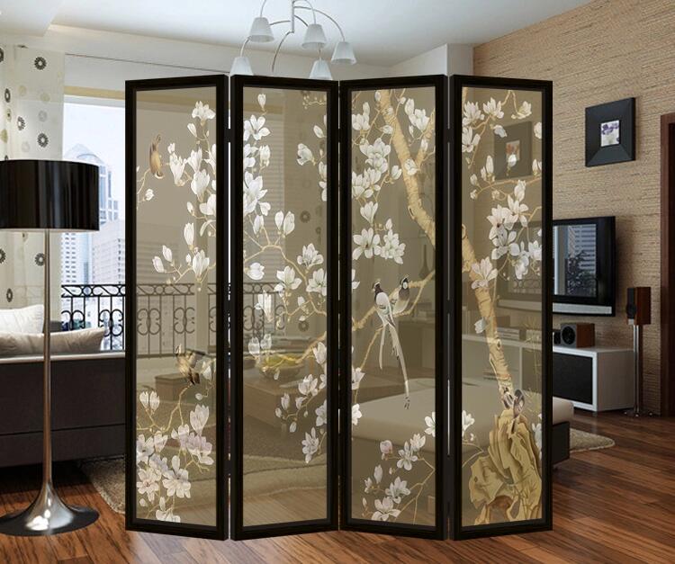 時尚簡約中式實木屏風