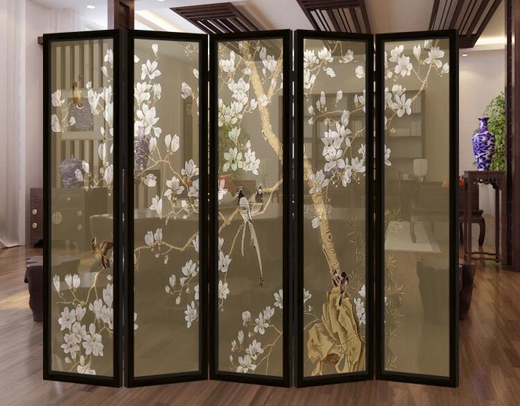 時尚簡約中式實木屏風