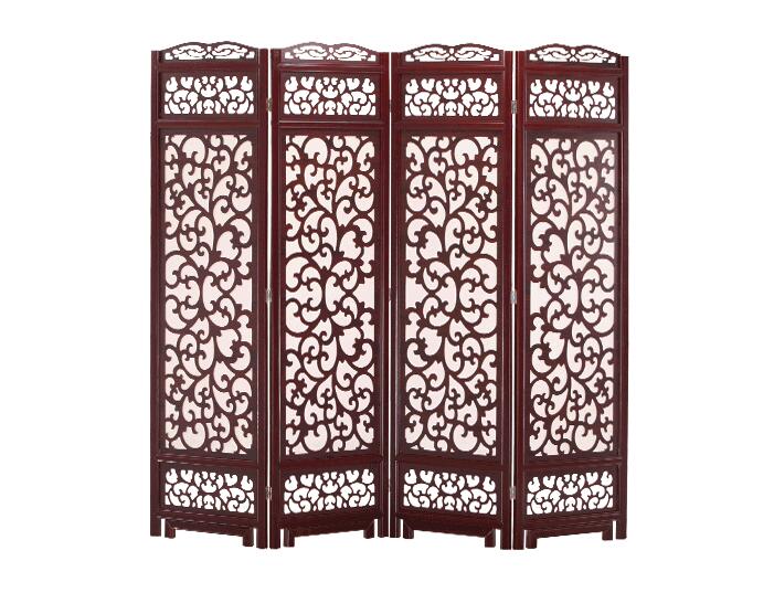 實(shí)木屏風(fēng)鏤空折疊可移動家用屏風(fēng)
