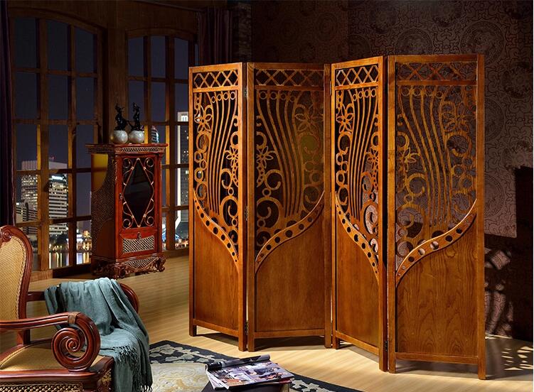 烏金木實木屏風鏤空雕刻屏風