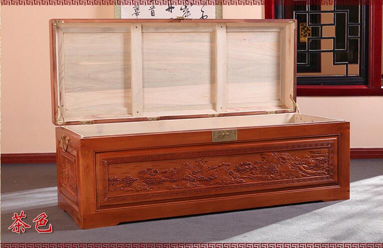 香樟木箱子加長(zhǎng)加厚字畫收藏箱