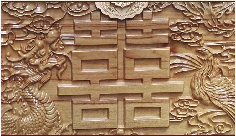 家佳樂文學(xué)龍鳳雙喜香樟木箱子