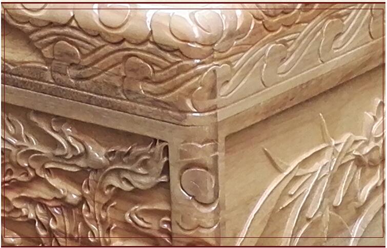 家佳樂文學(xué)龍鳳雙喜香樟木箱子