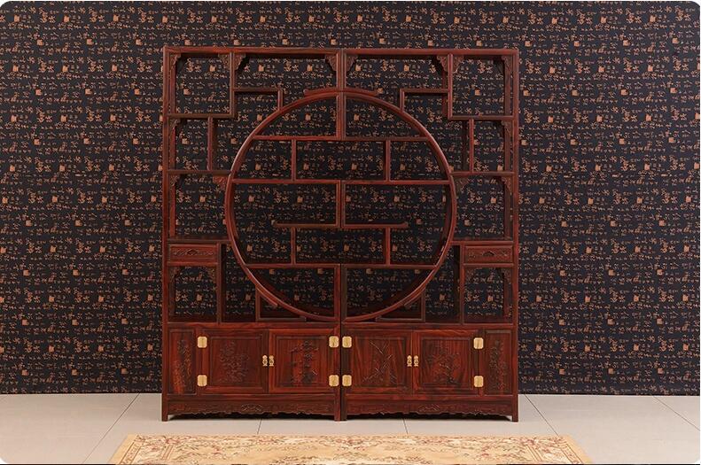 中式仿古實(shí)木博古架紅木家具