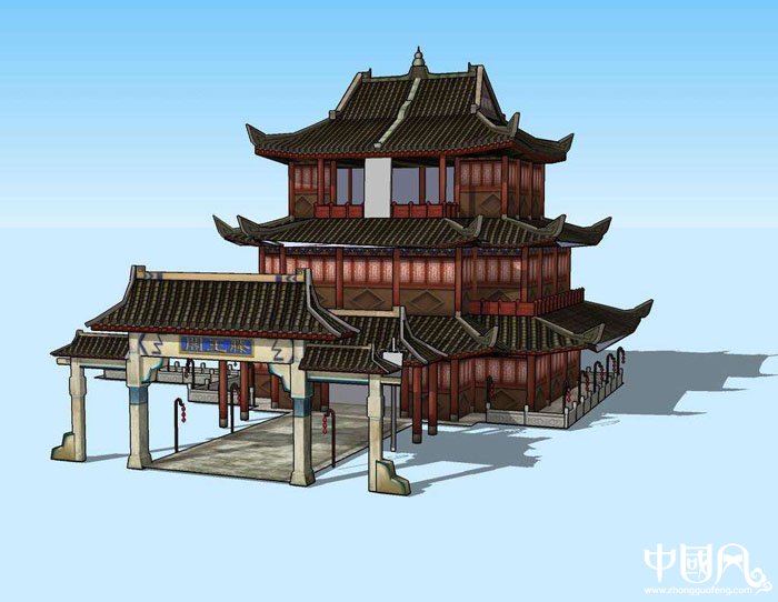 家佳樂(lè)文學(xué)滕王閣亭臺(tái)樓閣模型