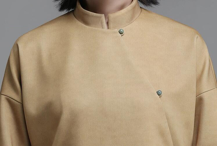 家佳樂(lè)文學(xué)立領(lǐng)斜襟落肩袖不對(duì)稱(chēng)中式改良唐裝