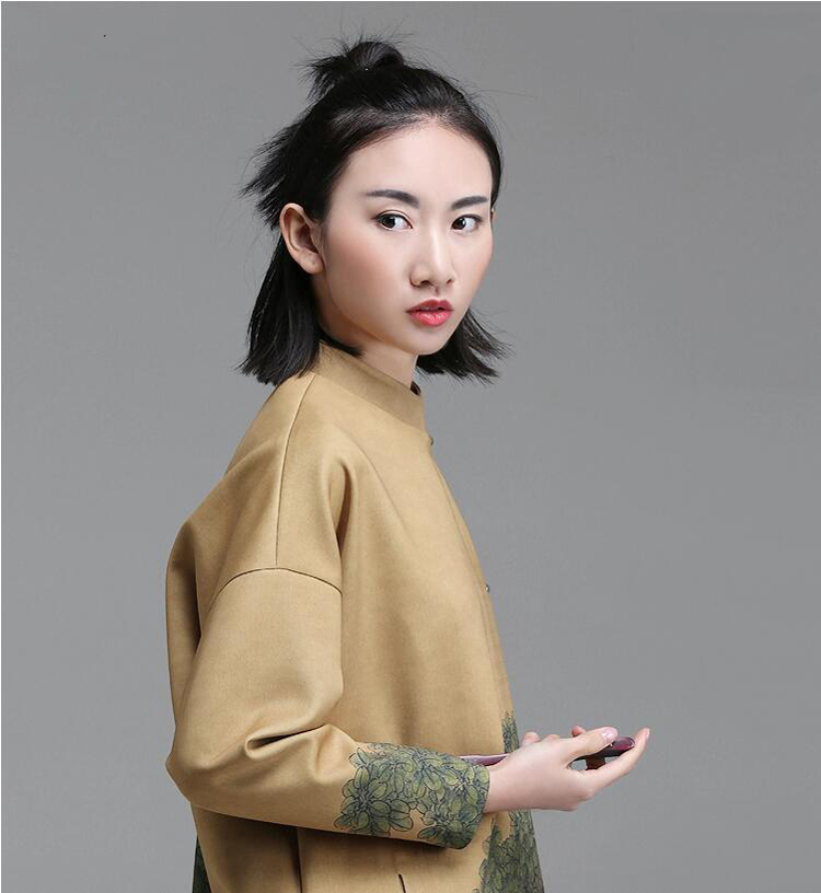 家佳樂(lè)文學(xué)立領(lǐng)斜襟落肩袖不對(duì)稱(chēng)中式改良唐裝