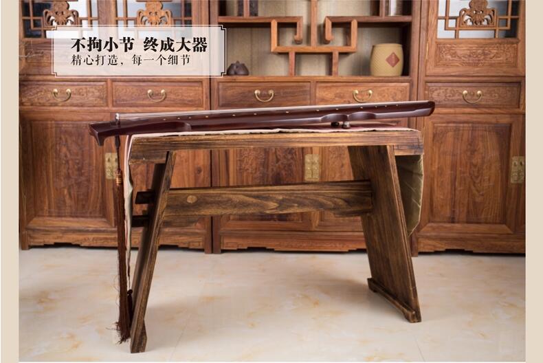 老杉木古琴樂(lè)器伏羲仲尼式