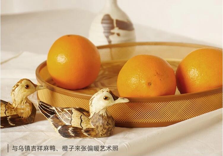 家佳樂文學(xué)家用竹編茶點收納托盤