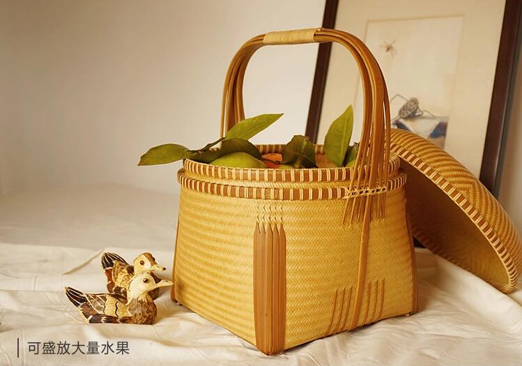 家佳樂(lè)文學(xué)竹編收藏品手工竹籃