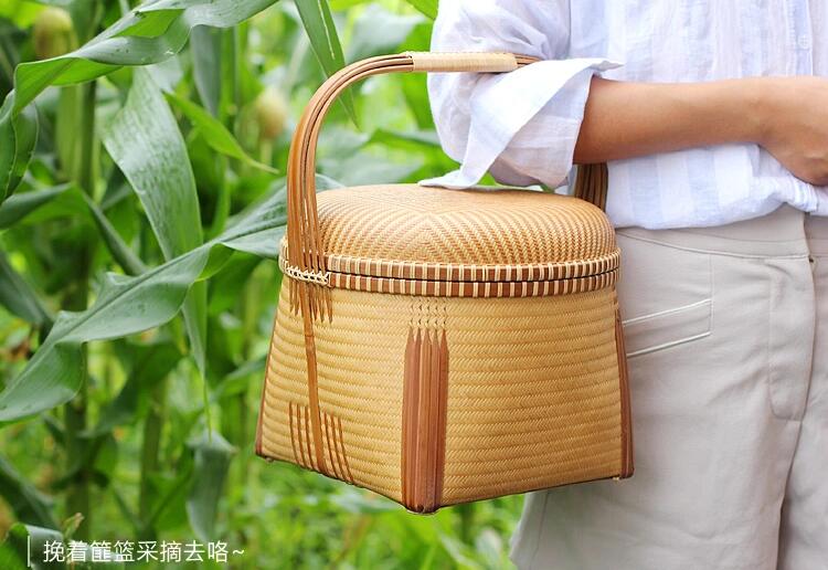 家佳樂(lè)文學(xué)竹編收藏品手工竹籃
