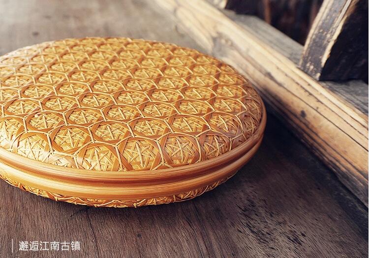 家佳樂文學(xué)家用竹編茶點(diǎn)收納雪花簞