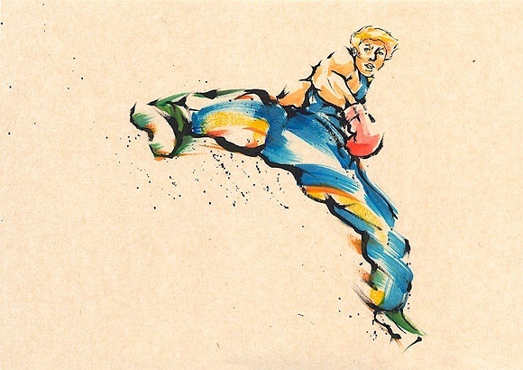 日本勝亦勇水墨功夫中華武術插畫(五)