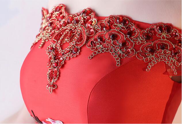 家佳樂文學(xué)刺繡綁帶中式婚禮禮服