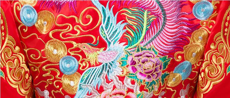 家佳樂文學刺繡錦緞復古嫁衣中式禮服