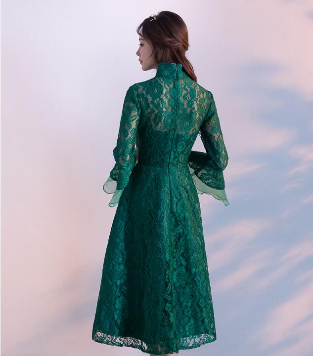 家佳樂文學(xué)盤扣蘇繡印花中式禮服