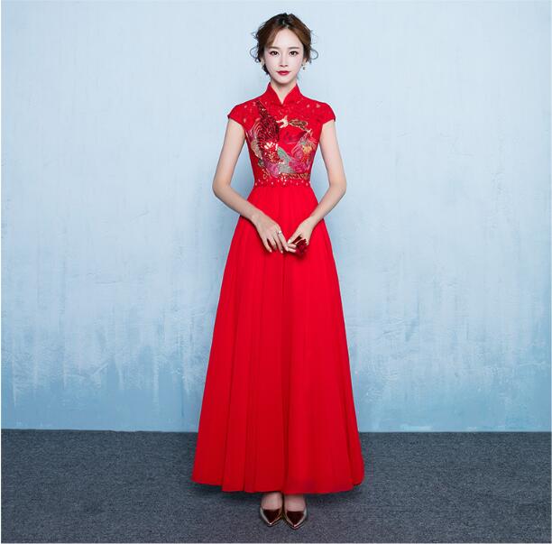 中式立領(lǐng)家佳樂文學(xué)刺繡中式禮服