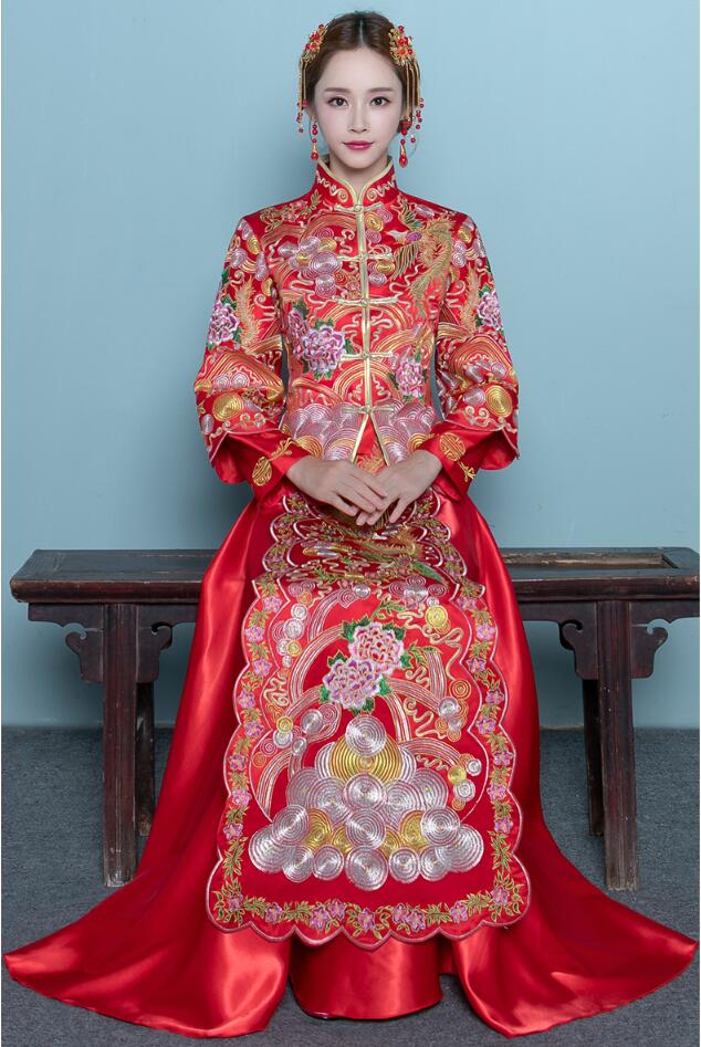 家佳樂文學(xué)刺繡旗袍嫁衣中式禮服