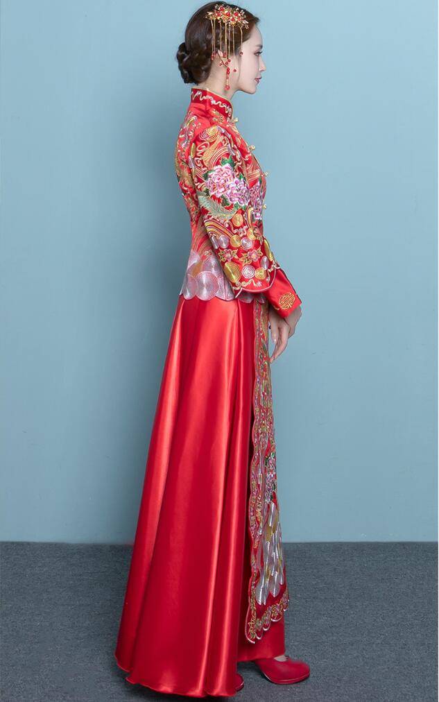 家佳樂文學(xué)刺繡旗袍嫁衣中式禮服