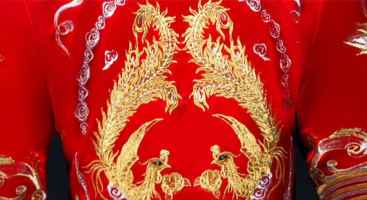 家佳樂(lè)文學(xué)刺繡龍鳳褂新娘中式禮服