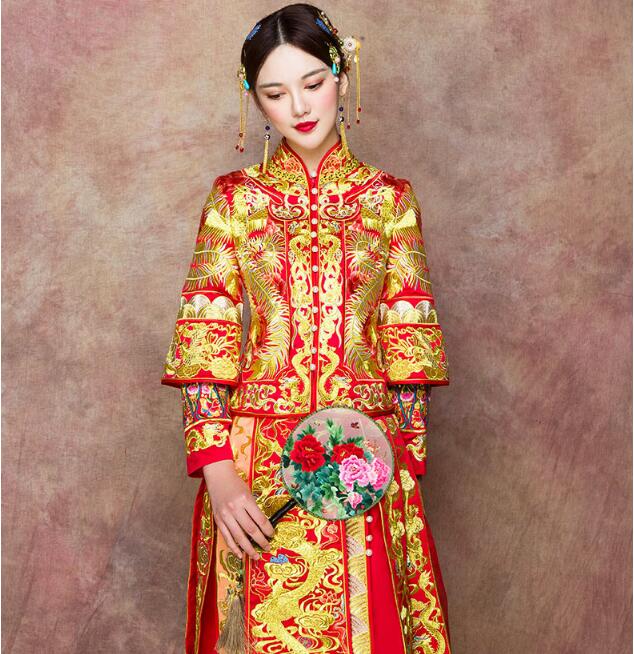 中式新娘服家佳樂文學嫁衣中式禮服圖片