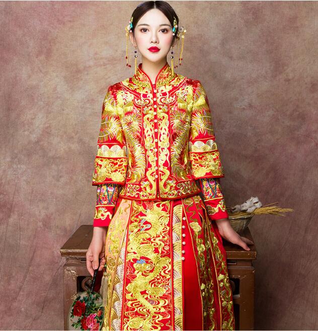 中式新娘服家佳樂文學嫁衣中式禮服圖片