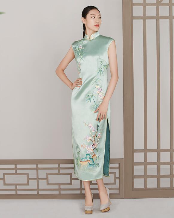 家佳樂(lè)文學(xué)刺繡梅花宴會(huì)禮服中式禮服