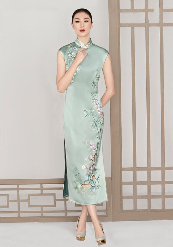 家佳樂(lè)文學(xué)刺繡梅花宴會(huì)禮服中式禮服