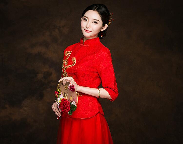 家佳樂文學禮服中式新娘禮服圖片