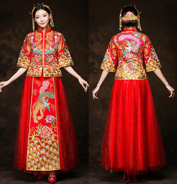 家佳樂文學(xué)秀禾服新娘禮服中式禮服圖片