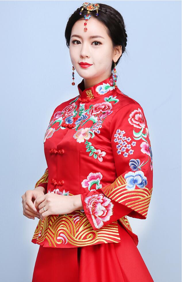 家佳樂文學(xué)龍鳳褂嫁衣中式婚禮禮服