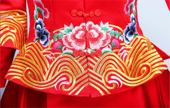 家佳樂文學(xué)龍鳳褂嫁衣中式婚禮禮服