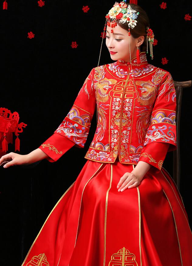 家佳樂文學(xué)秀禾服嫁衣中式婚禮禮服