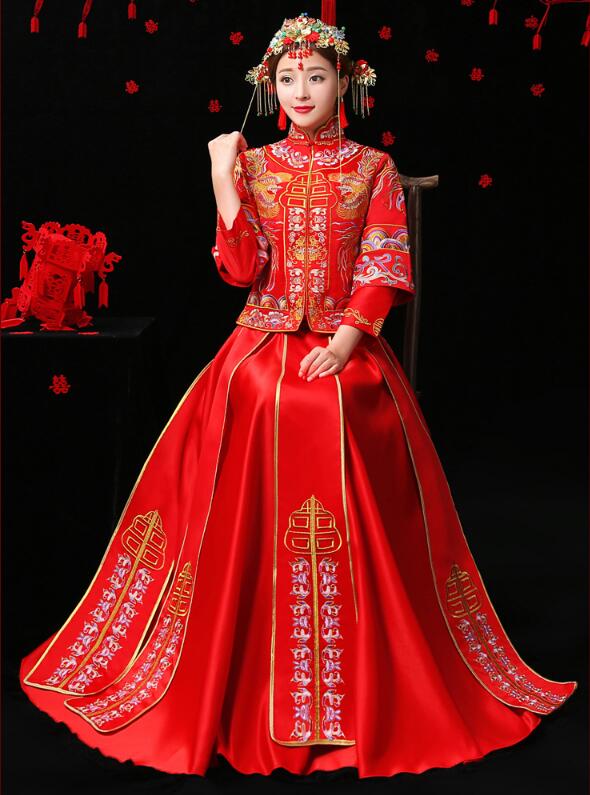 家佳樂文學(xué)秀禾服嫁衣中式婚禮禮服