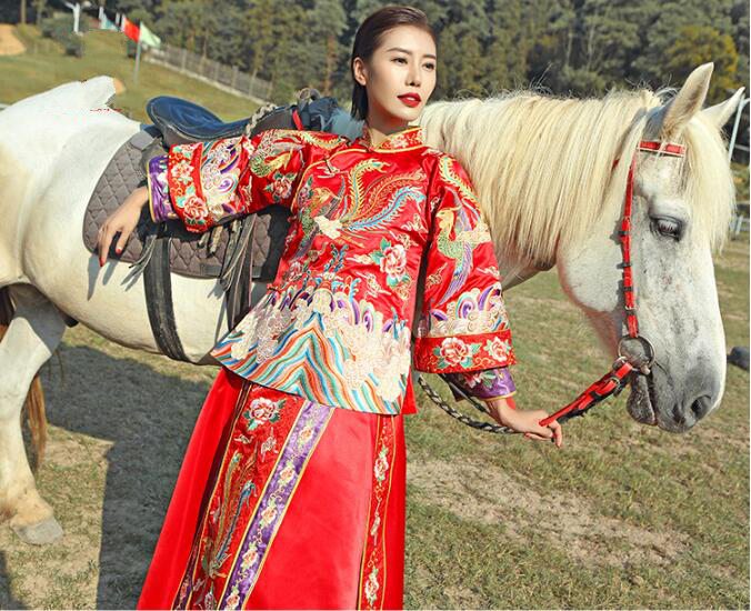 家佳樂文學(xué)秀禾服復(fù)古中式婚禮禮服