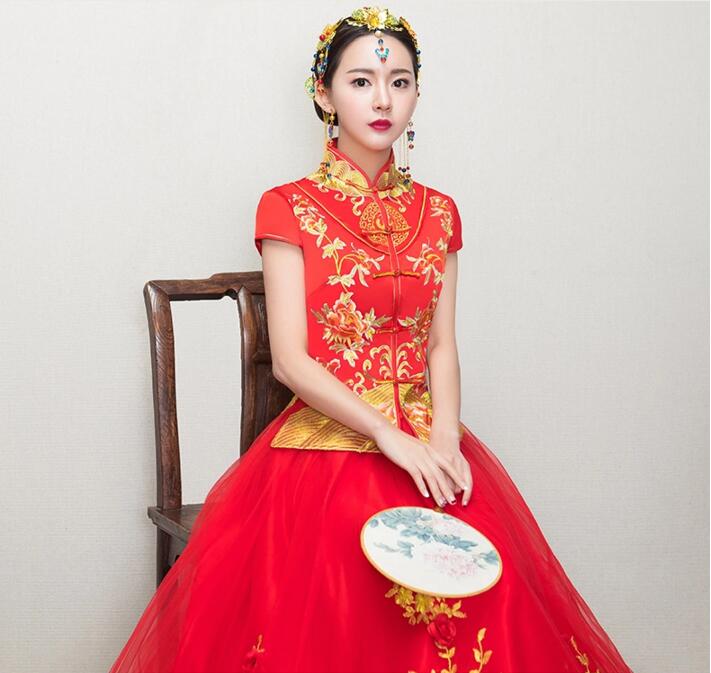 家佳樂文學新娘禮服中式婚禮禮服圖片