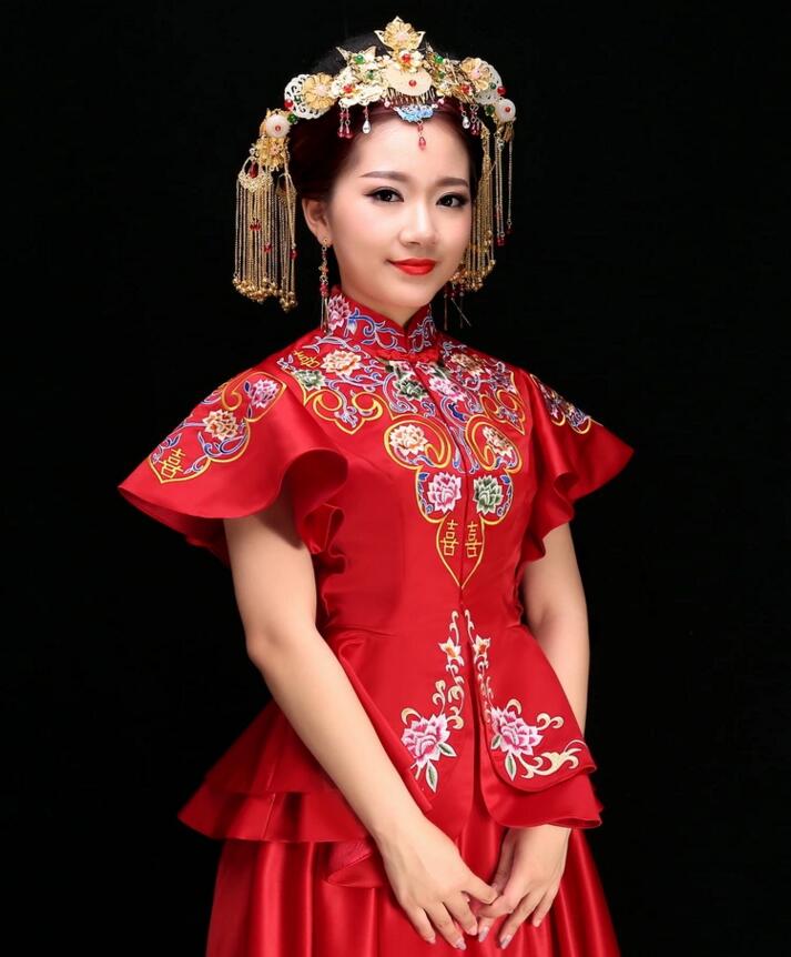 家佳樂文學(xué)新娘禮服中式婚禮禮服