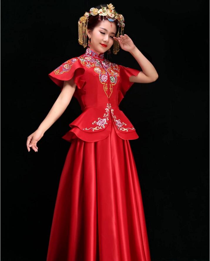 家佳樂文學(xué)新娘禮服中式婚禮禮服