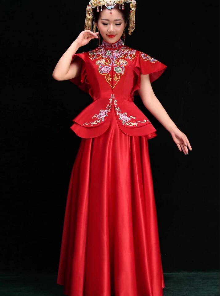 家佳樂文學(xué)新娘禮服中式婚禮禮服