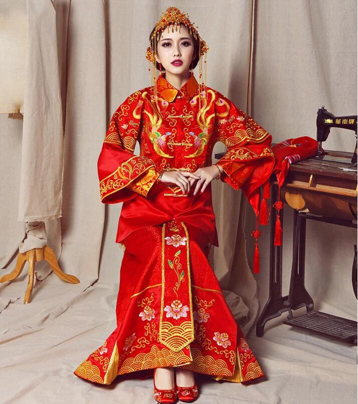 鳳凰于飛刺繡家佳樂文學(xué)嫁衣中式禮服