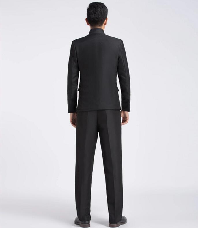 立領刺繡中山裝圖片