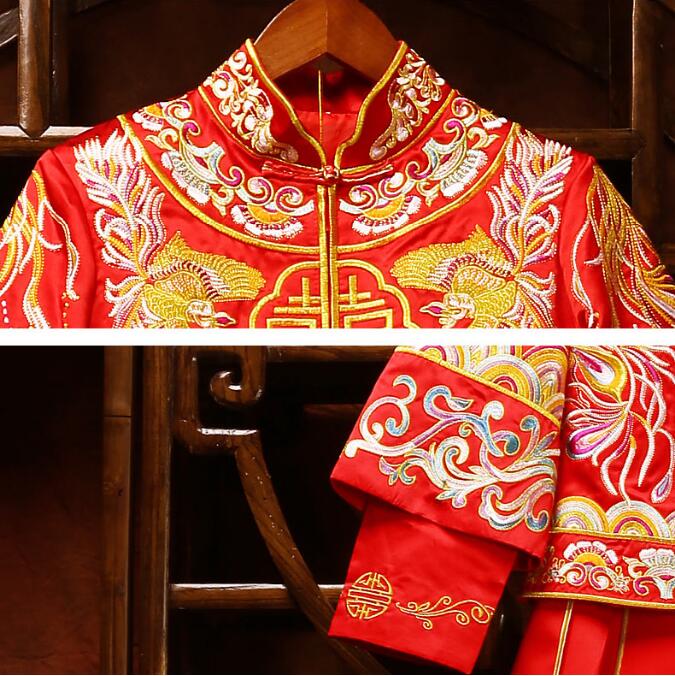 家佳樂文學(xué)秀禾服刺繡裙褂中式禮服