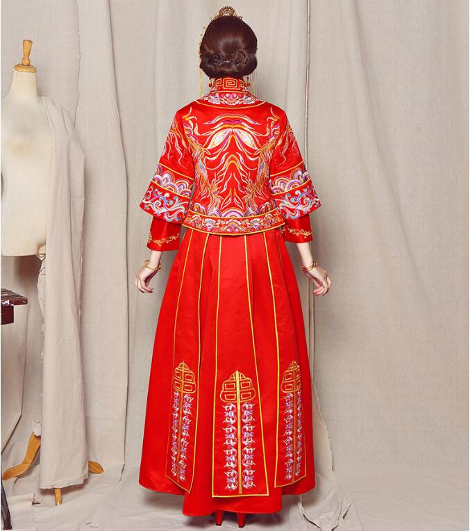 家佳樂文學(xué)秀禾服刺繡裙褂中式禮服