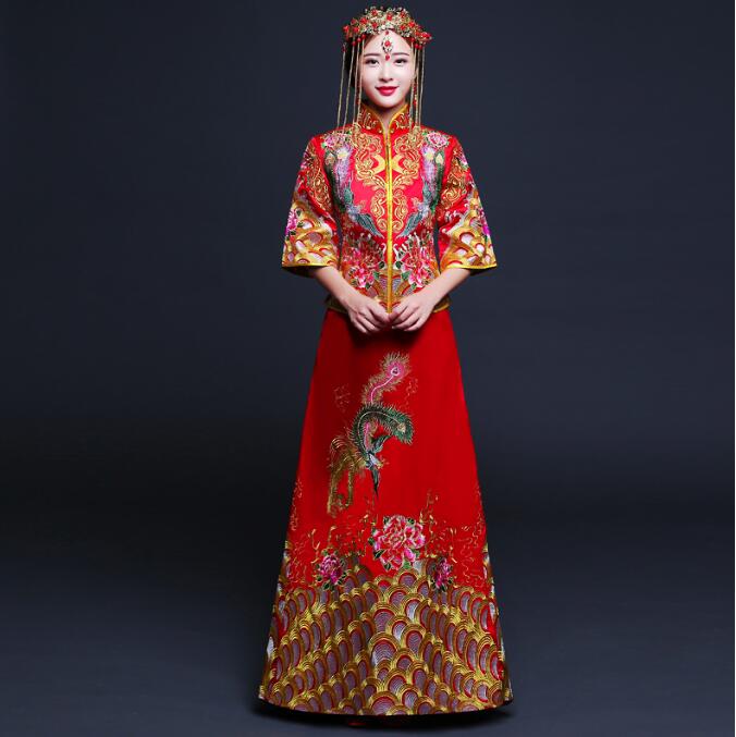 家佳樂文學(xué)刺繡秀禾服中式禮服