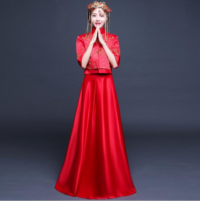 家佳樂文學(xué)秀禾服新娘嫁衣中式禮服