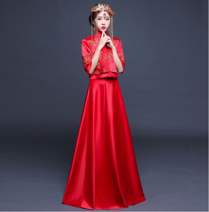 家佳樂文學(xué)秀禾服新娘嫁衣中式禮服