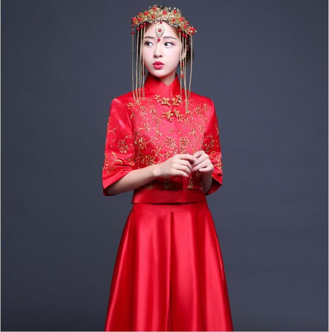 家佳樂文學(xué)秀禾服新娘嫁衣中式禮服